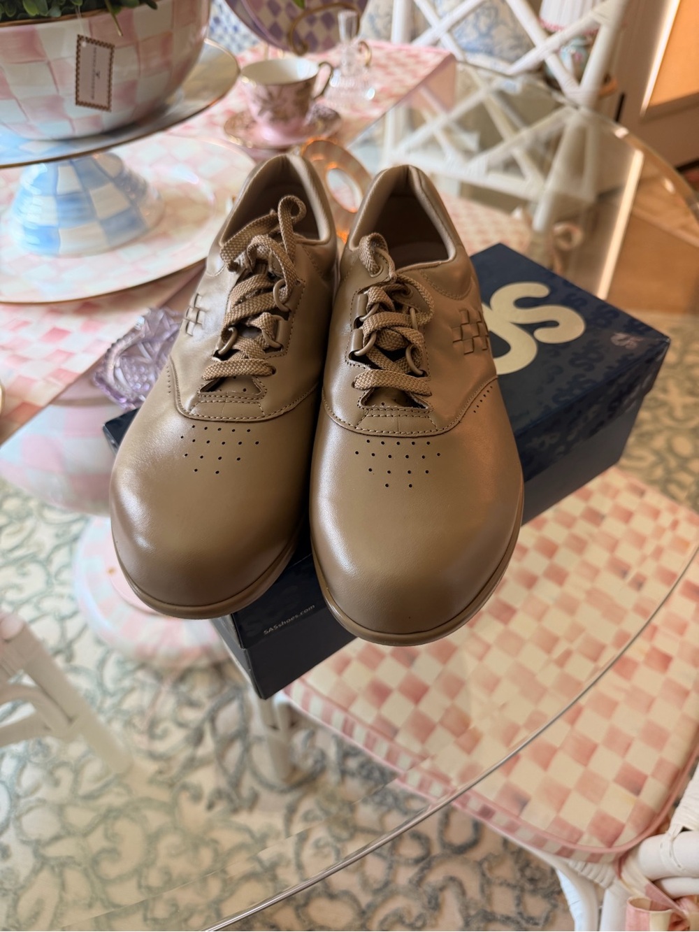 SAS free time leather walking shoes sz 9 wide